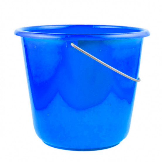 Відро пластмасове будівельне 10л, металева ручка, кольорове