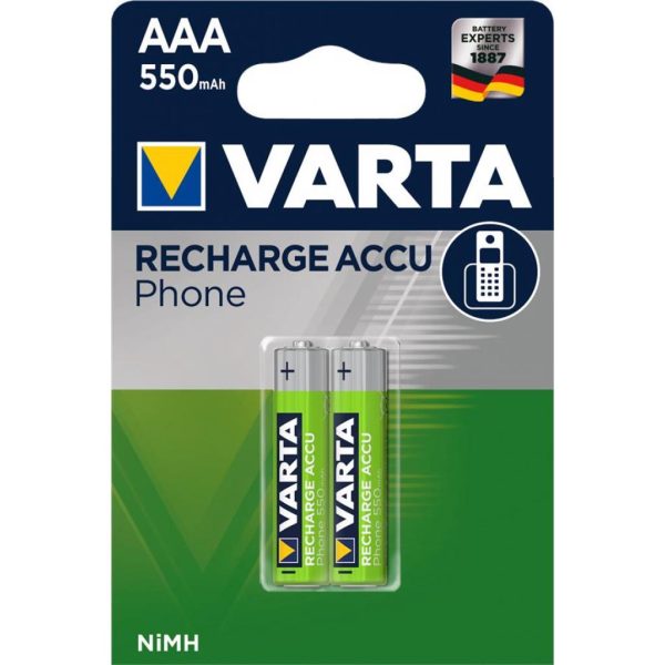 АКУМУЛЯТОР VARTA AAA PHONE ACCU 550MAH NI-MH * 2 (58397101402)