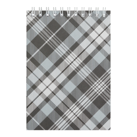 Блокнот на пружині, А6, 48 арк, "Shotlandka", клітинка, картонна обкладинка, сірий BM.2480-09