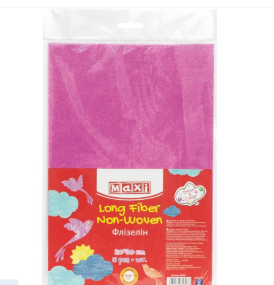 Флізелін листовий 20 * 30 см Ніжний рожевий MX61842 в уп 5шт