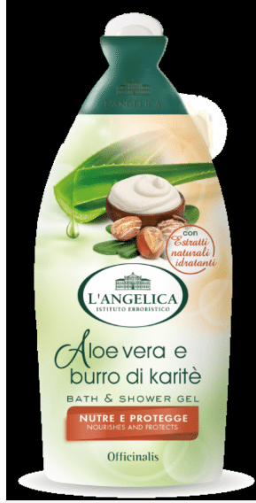 Гель для вани та душу живильний для душу Алое та Каріте, 500мл L'ANGELICA Supreme Care