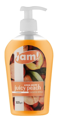 Крем-мило JAM "Соковитий персик" з гліцерином, 325г