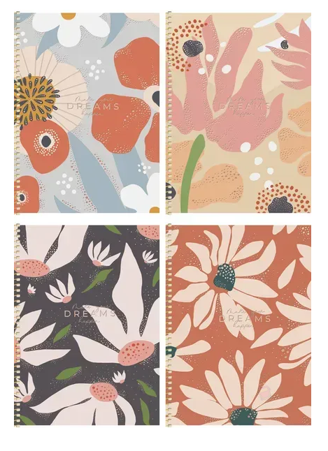 Блокнот  для записів, спiраль, В5/80арк., у клітинку, білий блок, 90г/м2, ПК , мат. ламінація + тисненн B5-SC-080-6098K