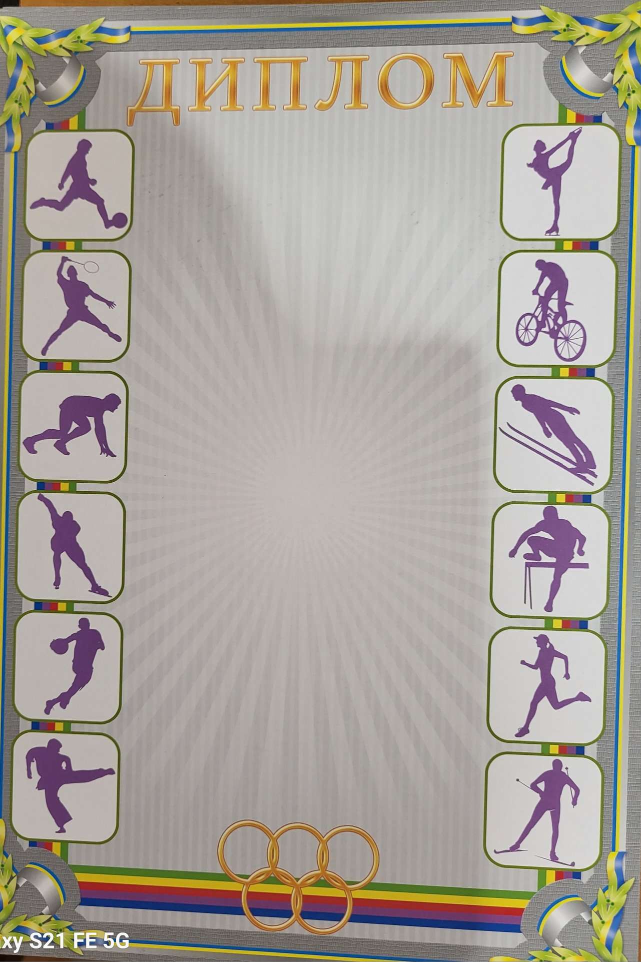 Диплом Спортивний Г-433 29смх20см