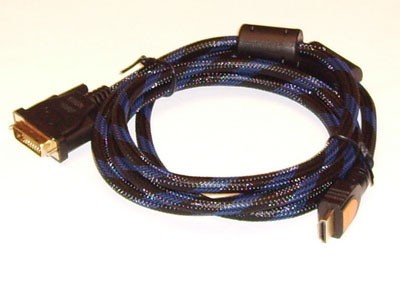 Кабель HDMI на DVI 1,8 м. HDMI-DVI (Black&Blue), YD