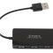 Хаб USB Atcom TD4005, Black, USB 2.0 - 4xUSB 2.0, кабель 12 см (10725)