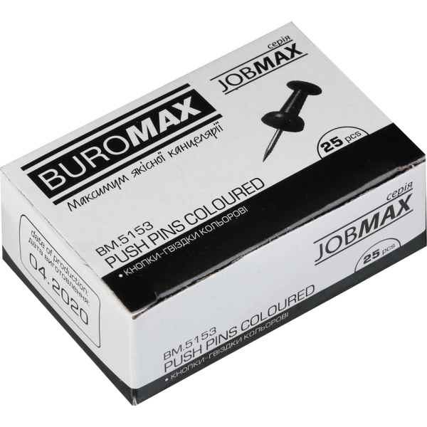 Кнопки-цвяшки, кольорові JOBMAX, 25шт. BM.5153