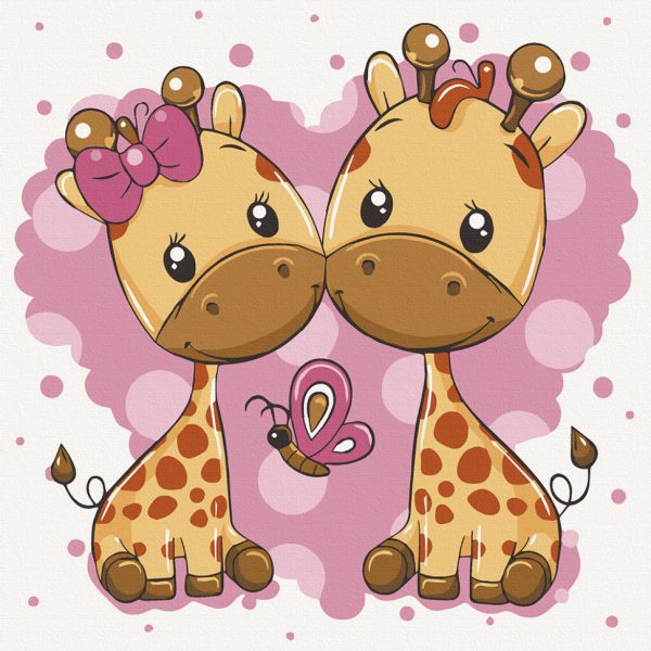 Картина за номерами "Жирафики" 30*30 см 15542-AC