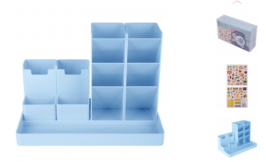 Настільний органайзер в наборі YES "My story" crystal пластик, 5 предмети + наліпки