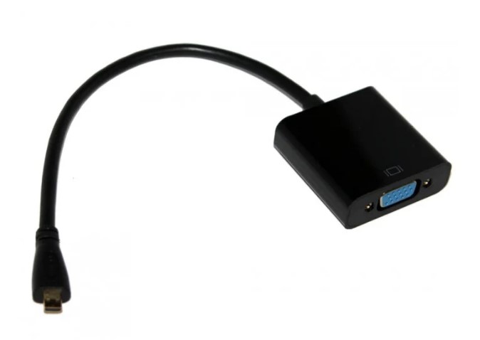 Конвертер HDMI micro тато на VGA мама 30cm (YT-C-mcHDMI(M)/VGA(F)-W) в пакеті