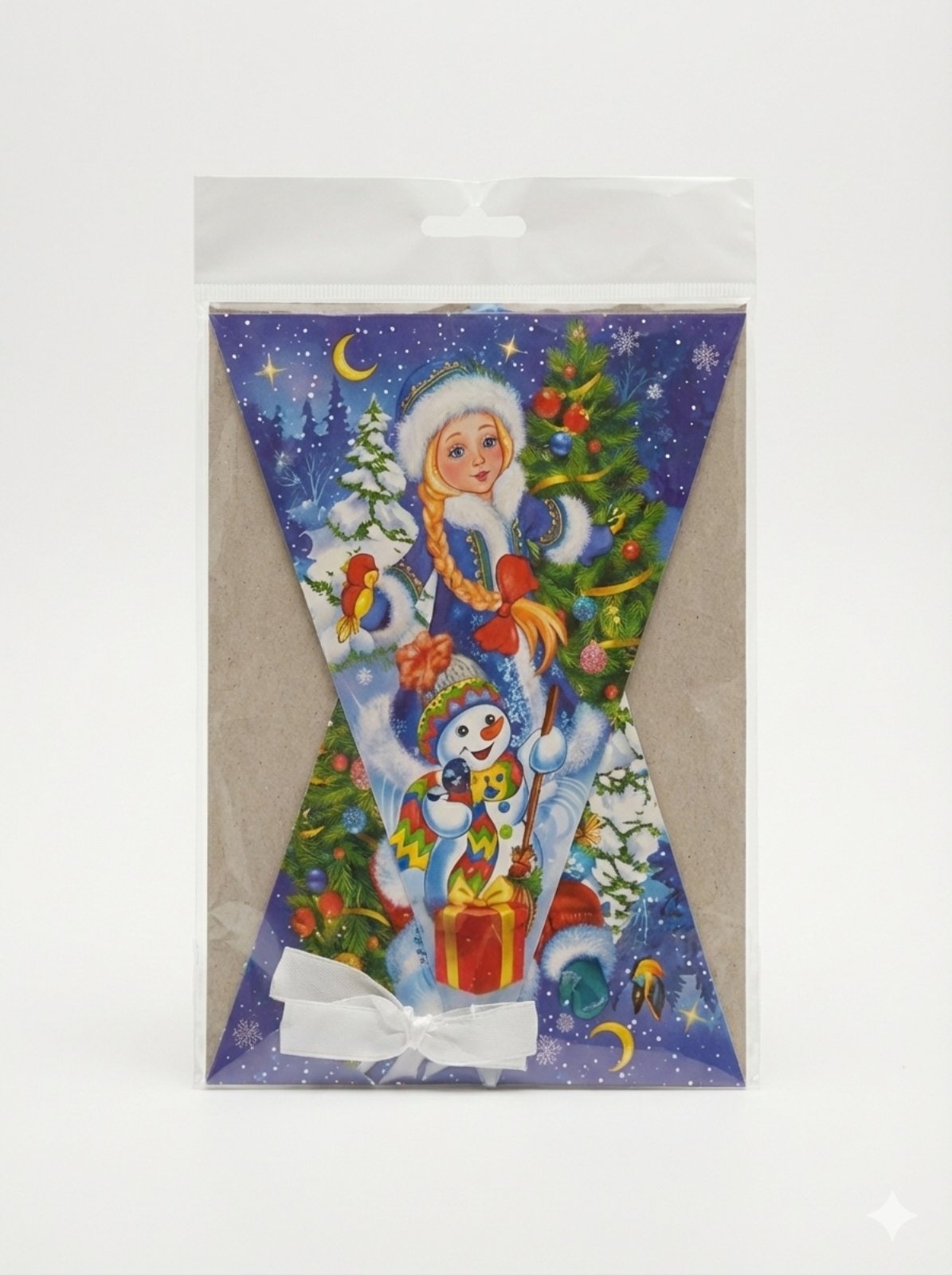 Гірлянда святкова новорічна з атласною стрічкою 1,063