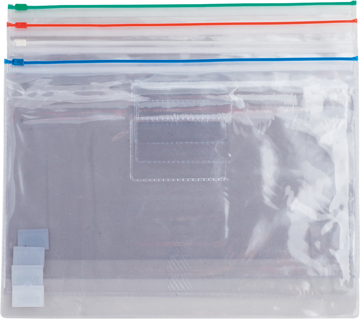 Папка конверт А4, пластикова блискавка, асорті BM.3946-99