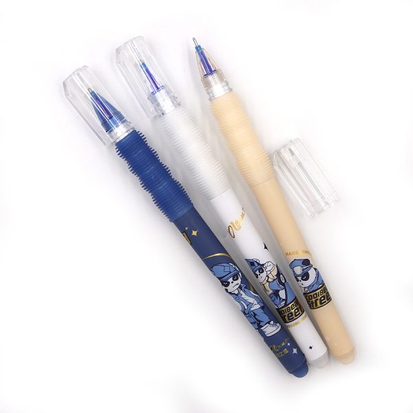 Ручка гелева пиши-стирай 0,5мм синя "Panda" 34278