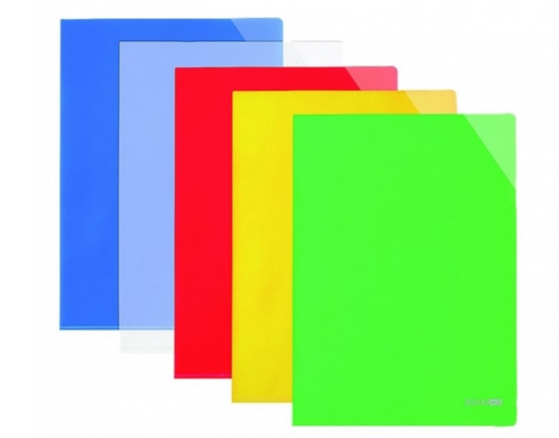 Папка-куточок з фіксацією А4 Economix, 180 мкм, фактура "глянець", асорті