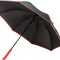 Парасоля тростина автомат Optima PROMO NEXT, чорно/червона O98502