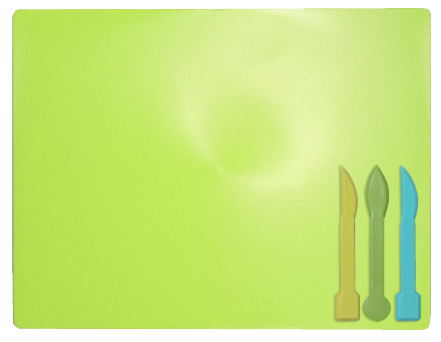 Дощечка для пластиліна, 3 стека, салатовий ZB.6910-15