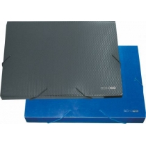 Папка-бокс пластикова А4 на гумках Economix E31401-01, 20 мм, фактура "діамант", чорна