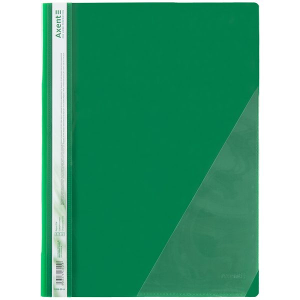 Швидкозшивач з кутовою кишенею, зелений 1306-25-A