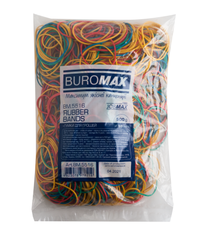Гумки для грошей 500г, JOBMAX, асорті