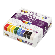 Гуаш CLASSIC 9 кол. х 20мл, в картонній коробці, KIDS Line ZB.6611