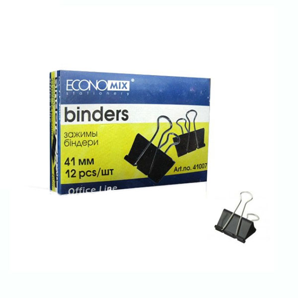 Біндер 41 мм Economix чорний, E41007