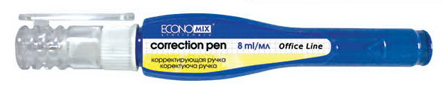 Коректор-ручка Economix, E41314 металевий кінчик, 8 мл