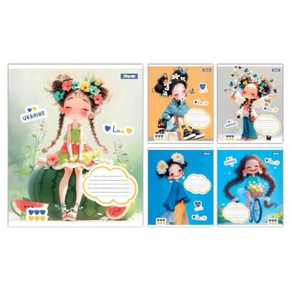 Зошит учнівський шкільний 1 Вересня Free and Happy А5 12 аркушів клітинка 768232