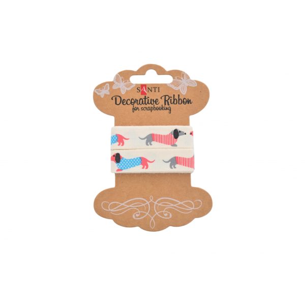 Бавовняна стрічка з малюнком "Нарядні такси", 2м