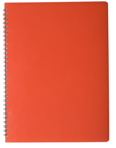 Зошит на пружині "GLOSS" А4, 80арк.,кл., пластик.обкл., червоний BM.24452151-05