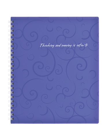 Зошит на пруж. Barocco В5, 80 арк, кл., фіолетовий, пласт.обкл. BM.2419-607