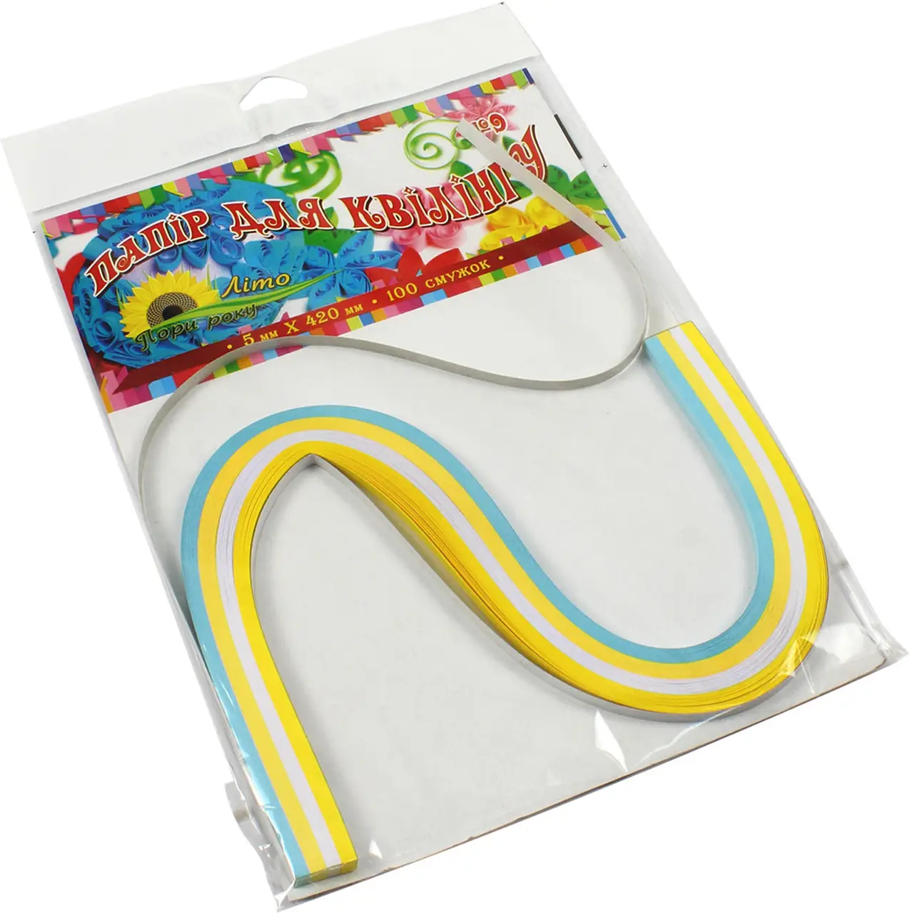 Папір для квілінга №9 4 кольорів 5мм*420мм УП59