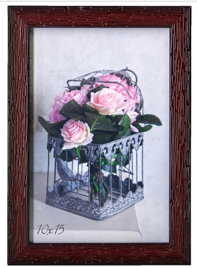 Рамка 10*15 вишневий ріфлений Clip-over