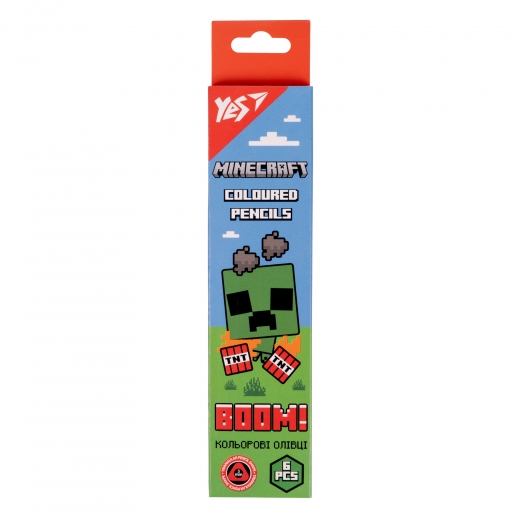 Олівці кольорові YES 6 кол. "Minecraft"