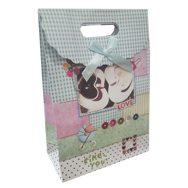 Пакет 27*19*9см подарочный LOVE та шовковий бант