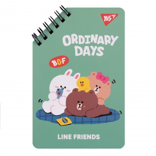 Блокнот YES 95х145 мм, 60 арк., "Line Friends" Ordinary days 151757