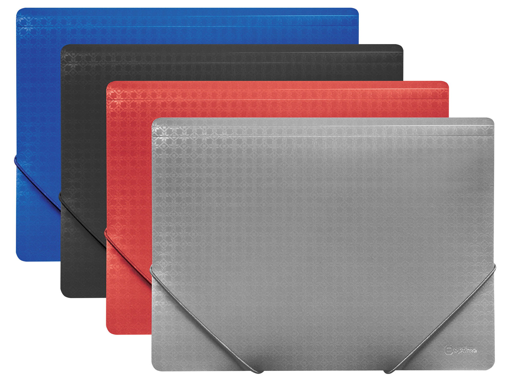 Папка пластикова  А4 на гумках Optima O30691, фактура "Вишиванка", Office line, асорті