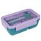 Ланчбокс Yes "Fusion" 850 мл, з приладдям, фіолетово-зелений
