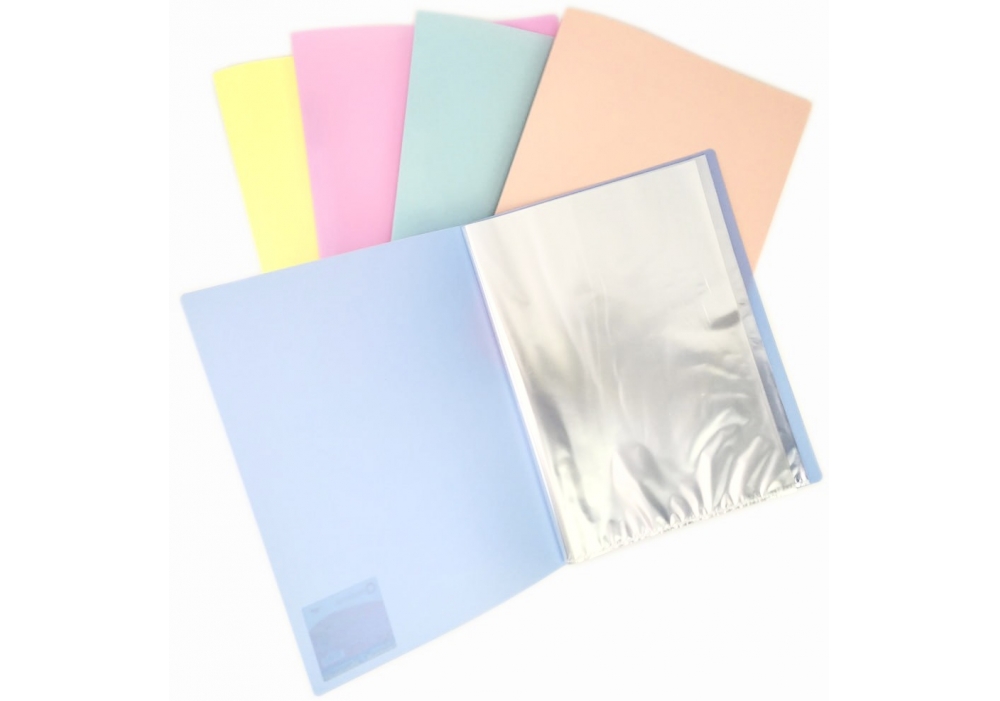 Папка А4 з 30 файлами Optima глянець, пастельне асорті O32135