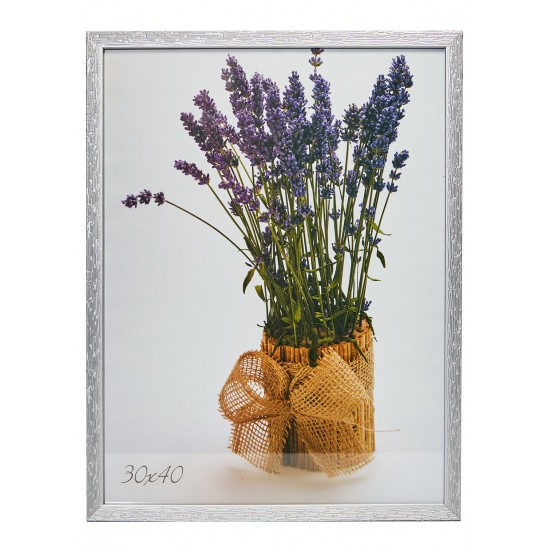 Рамка 30*40 Срібло ріфлена DМ1513-230