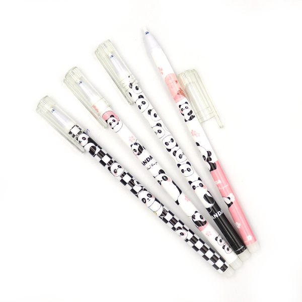 Ручка гелева пиши-стирай 0,5мм синя "Panda" A17