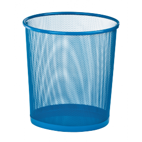 Корзина для паперу металева  Zibi синя сітка ZB3126-02