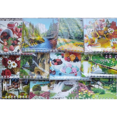 Календар на магніті "Природа" мікс в асортименті на 2025р. КРМ-mix-01