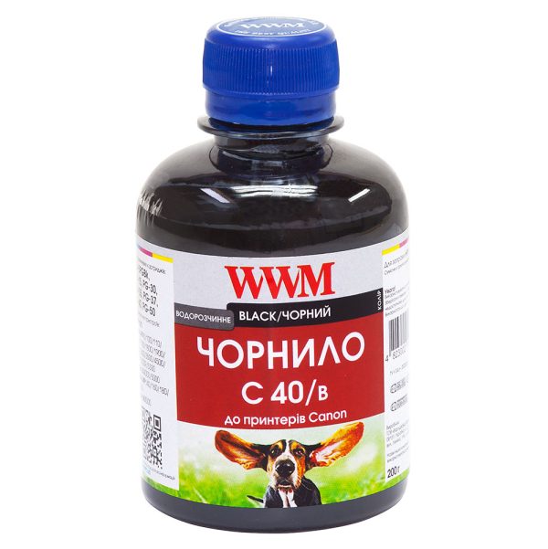 Чернила WWM Canon PG-37/PG-40/PG-50/PGI-5Bk (Black) C40/B, 200 г