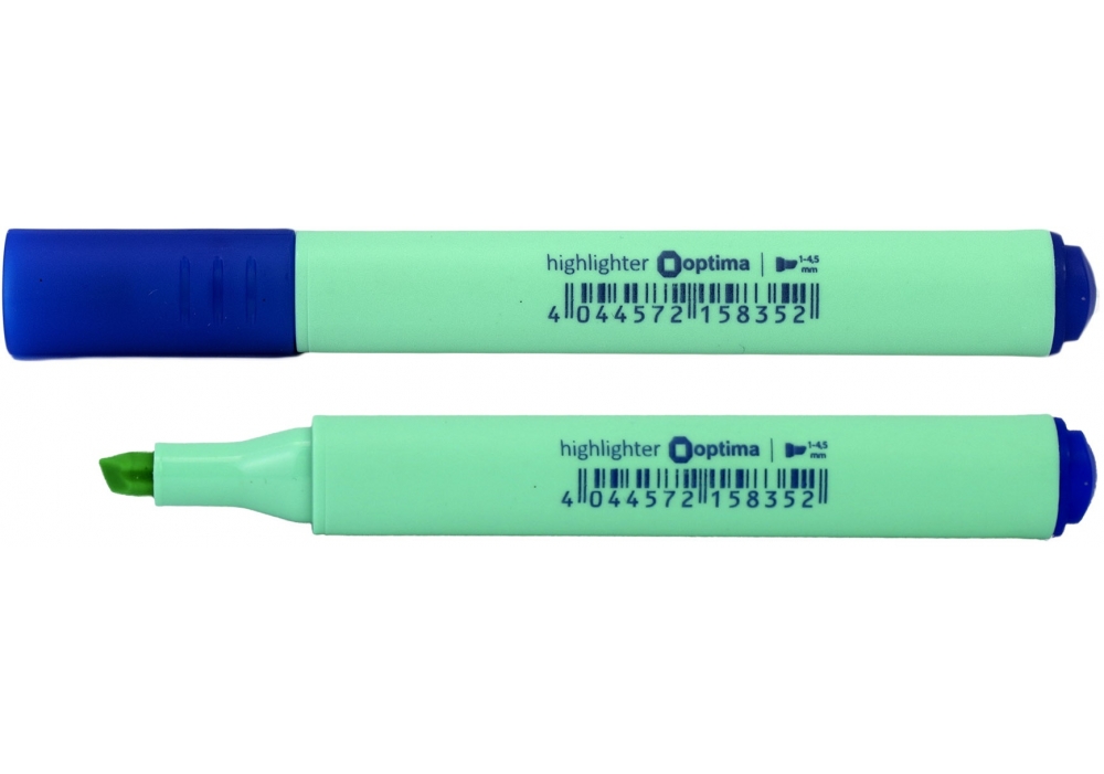 Маркер текстовий трикутний OPTIMA 2-3 мм, зелений пастель