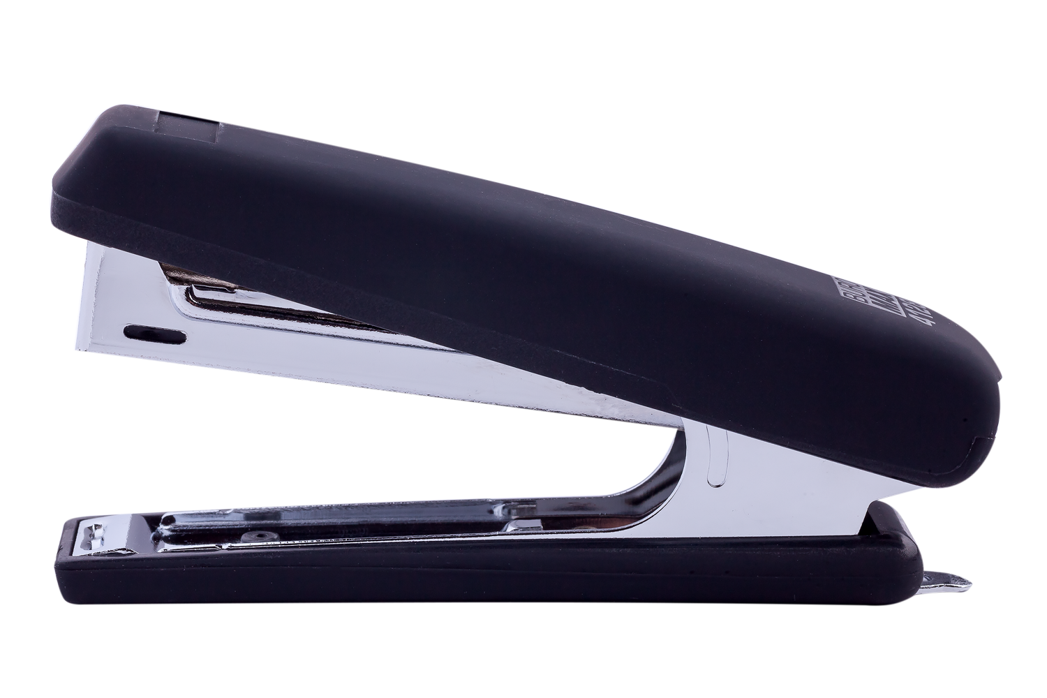Степлер №10 12 арк Buromax ВМ.4128 -01 чорний Rubber touch