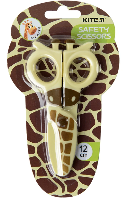 Ножиці  дитячі пластикові, безпечні, 12см Giraffe