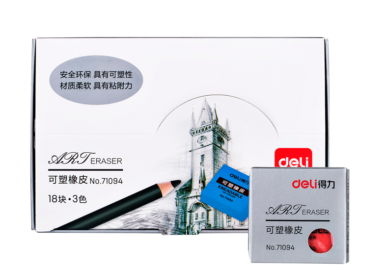 Гумка Deli Клячка кольорова 71094