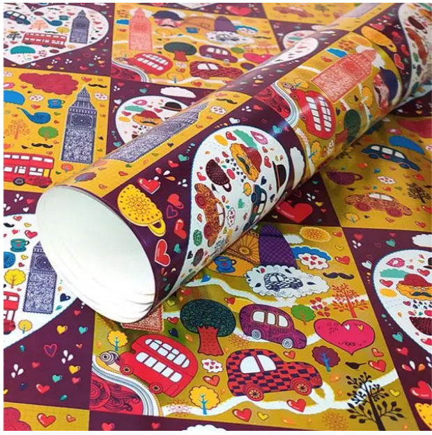 Папір пакувальний №  №066 Англія  700х1000 мм Металізований