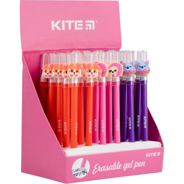 Ручка гелева пиши-стирай  Sweet, синя K21-351