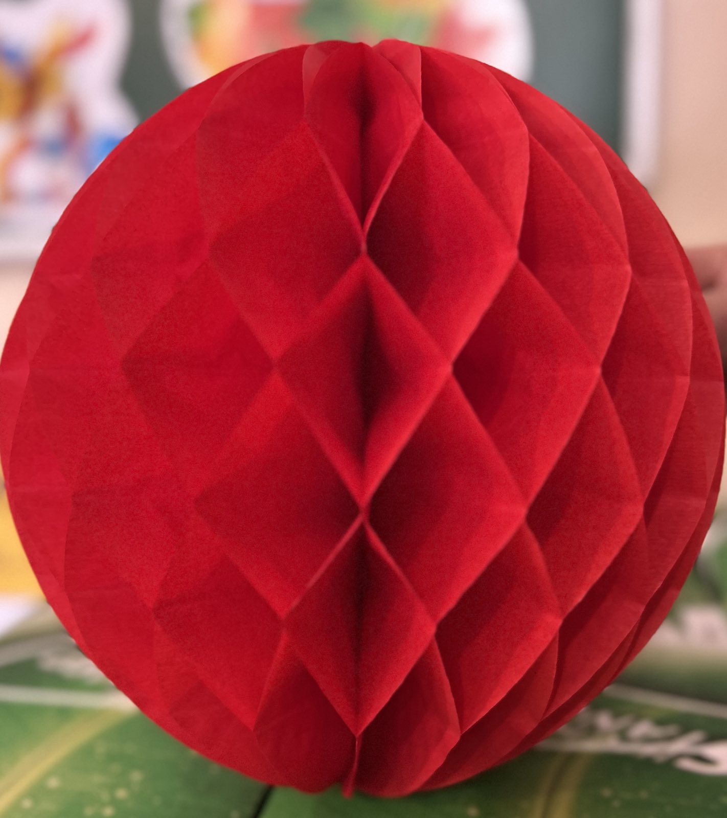 Растяжка гирлянда шарики 30см с бумаги тишью 8294 (W4078-5)